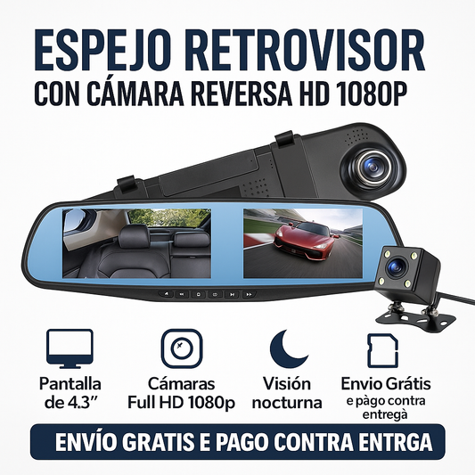 ESPEJO RETROVISOR INTELIGENTE DOBLE CÁMARA