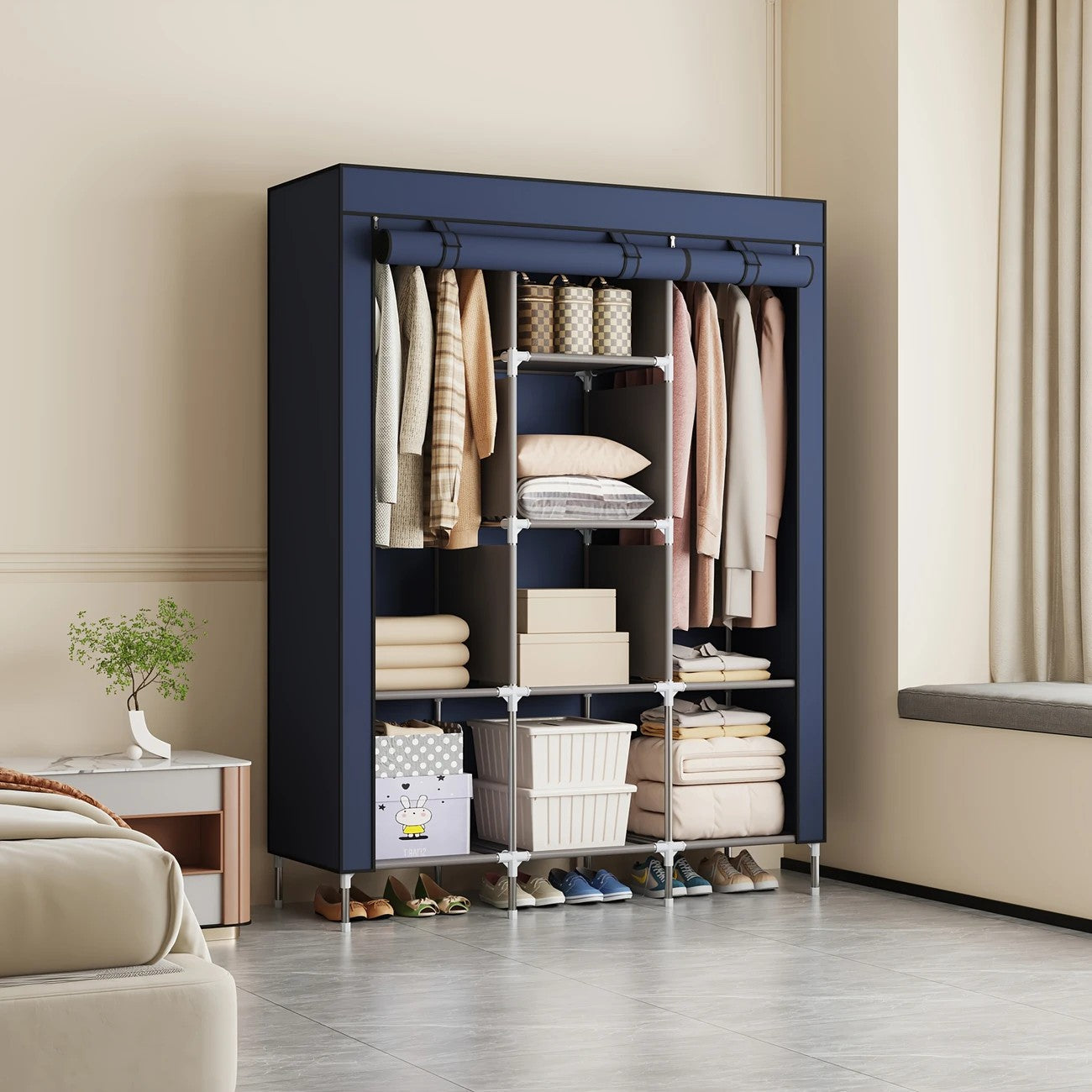 Closet Ropero Armable 3 Puertas Organizador Portatil