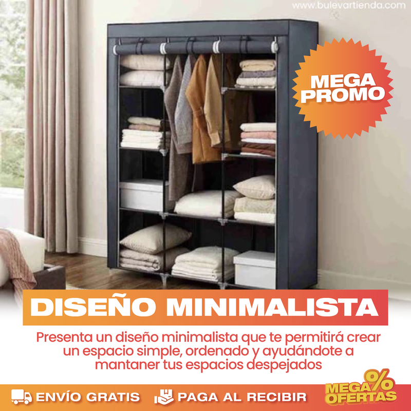 Closet Ropero Armable 3 Puertas Organizador Portatil