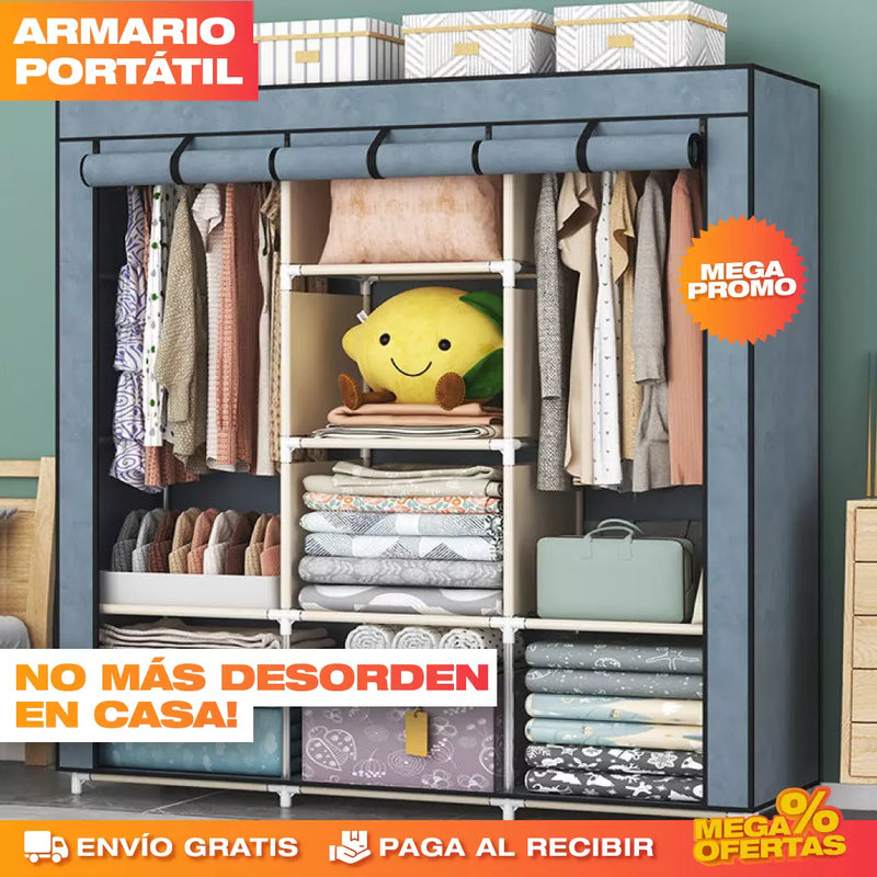 Closet Ropero Armable 3 Puertas Organizador Portatil